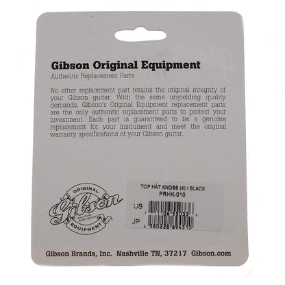 Gibson Top Hat Knobs 4-Pack - Black Parts / Knobs