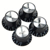 Gibson Top Hat Knobs 4-Pack Black-Silver Parts / Knobs