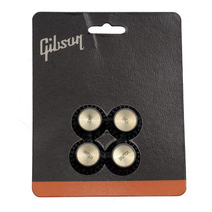 Gibson Top Hat Knobs w/ Gold Metal Insert (2 Volume, 2 Tone) - Black Parts / Knobs