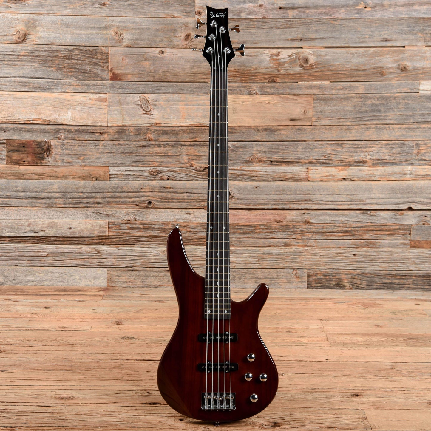 Glarry GIB 5-String Brown Bass Guitars / 5-String or More