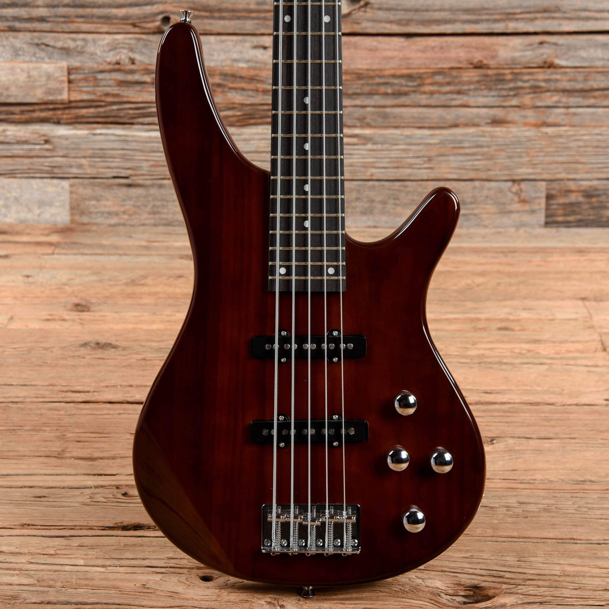 Glarry GIB 5-String Brown Bass Guitars / 5-String or More