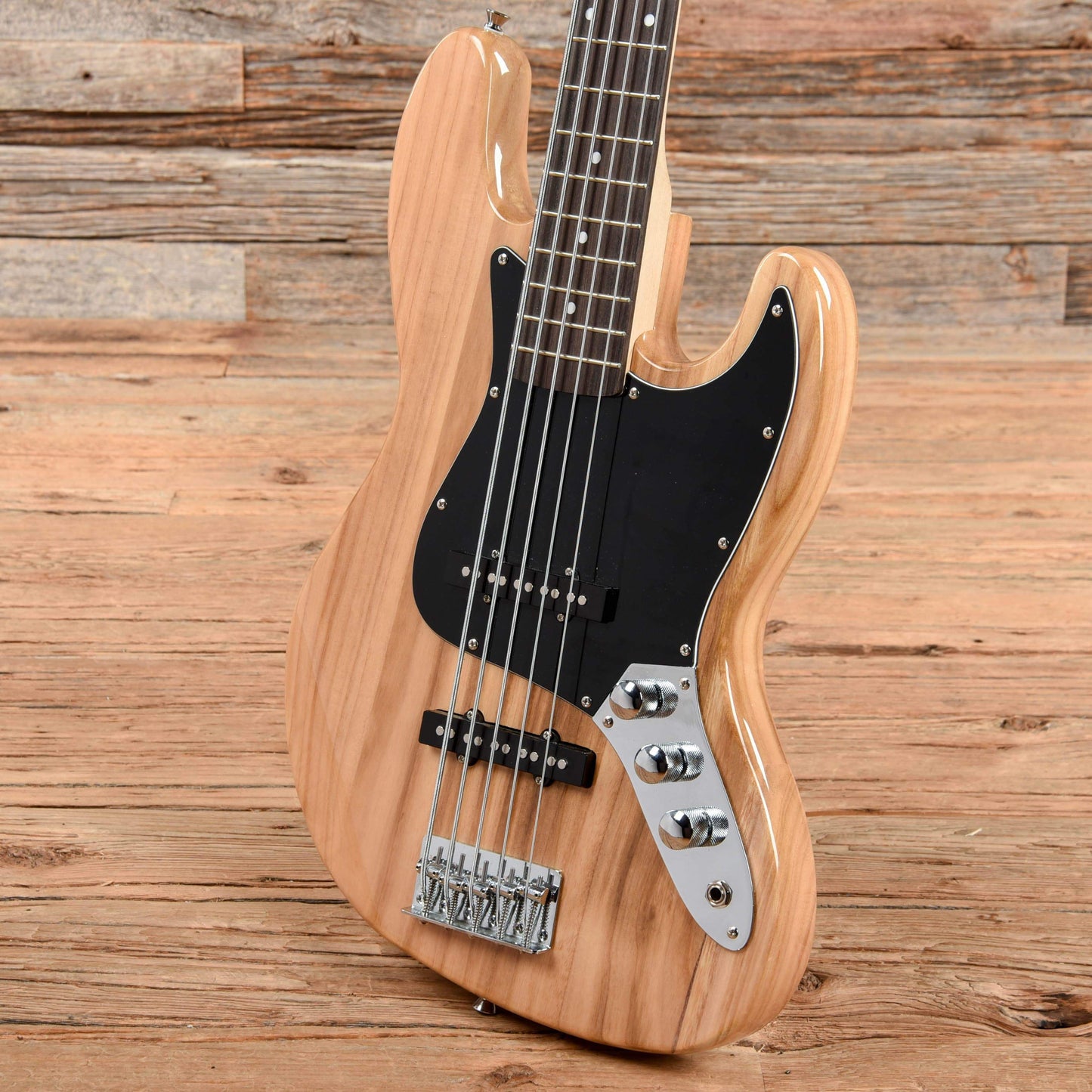 Glarry GJazz 5-String Natural Bass Guitars / 5-String or More