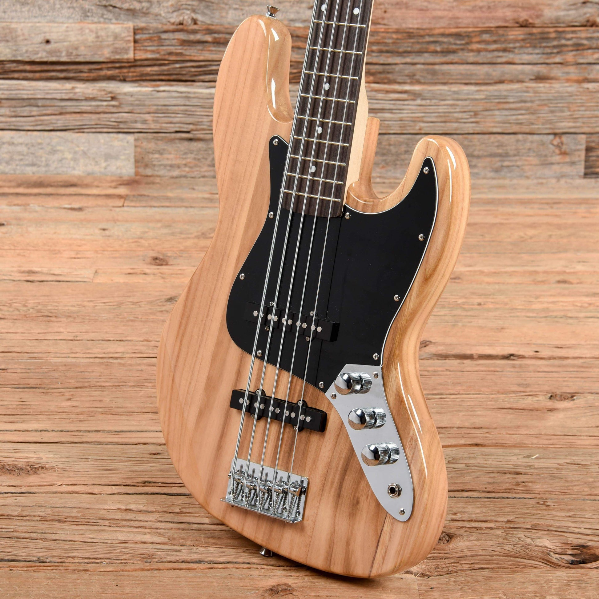 Glarry GJazz 5-String Natural Bass Guitars / 5-String or More