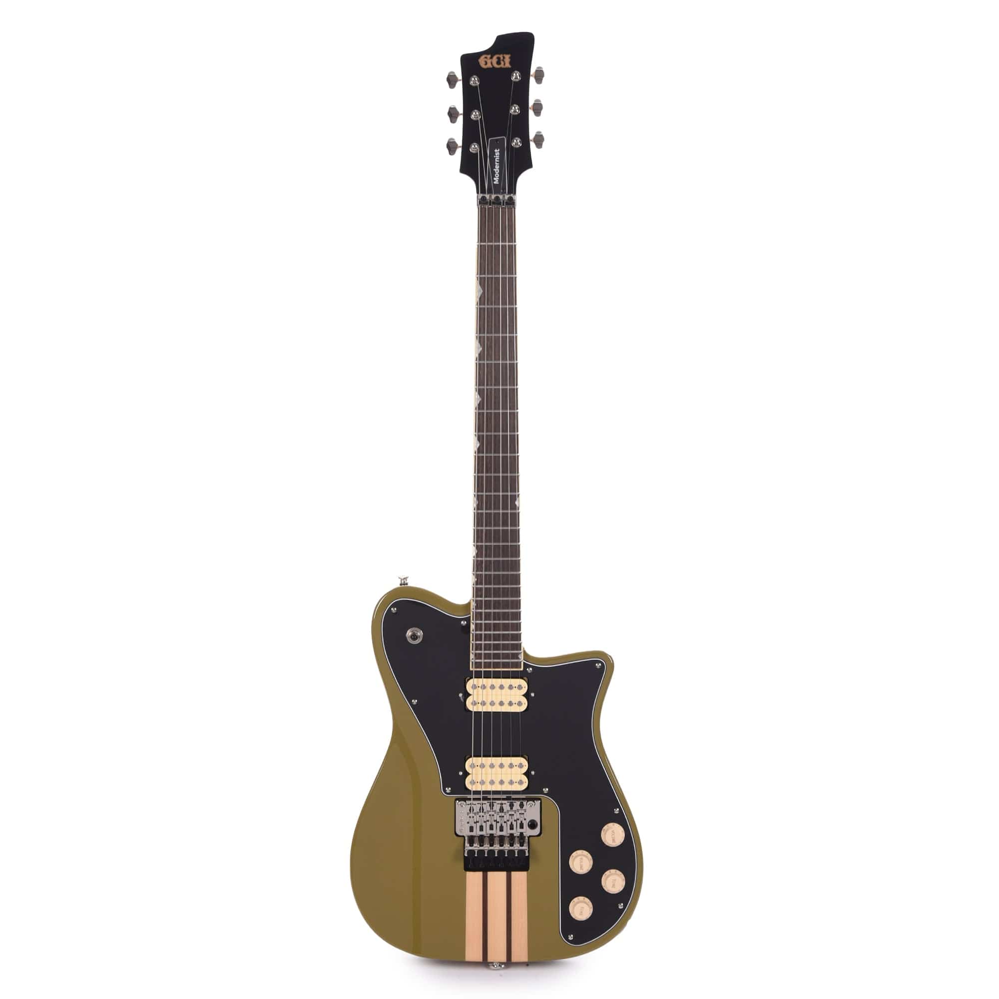 GCI Modernist Guitar Gloss Olive Drab Wings Electric Guitars / Solid Body