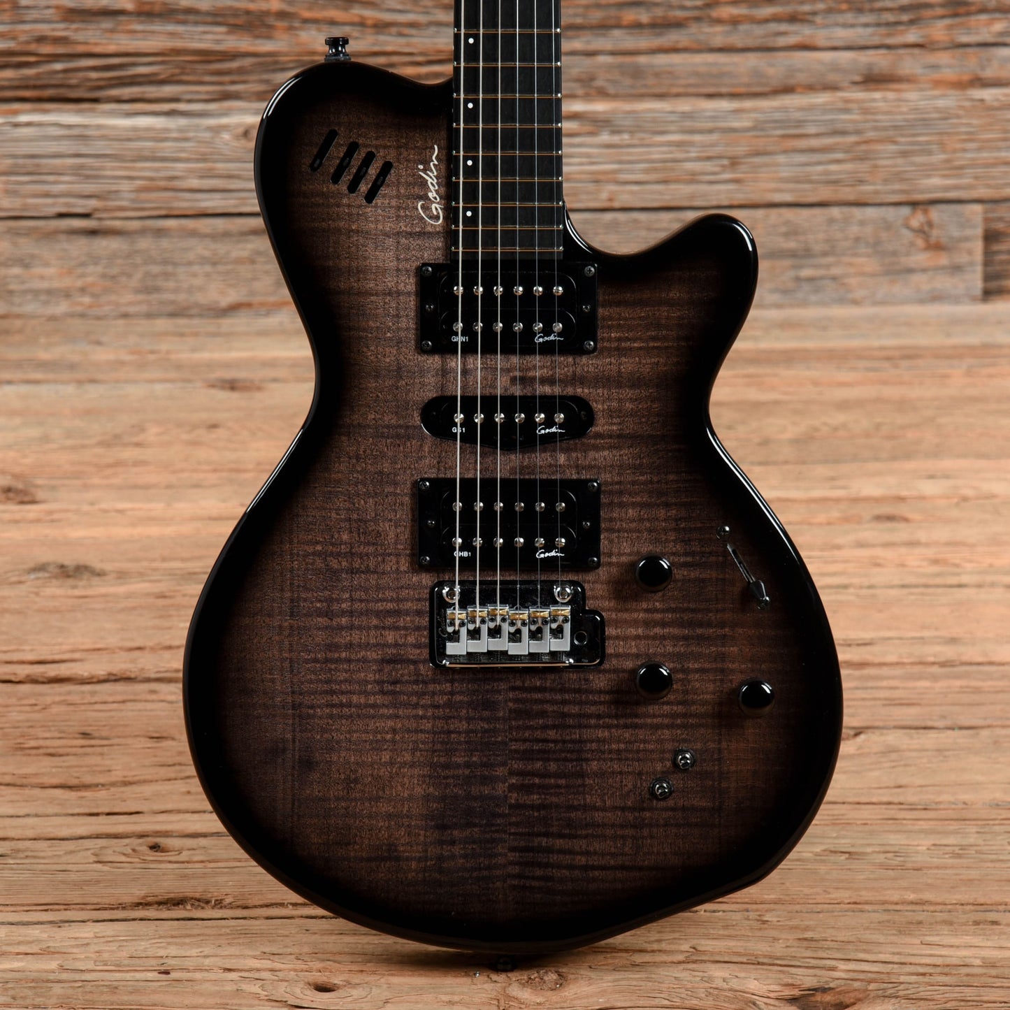 Godin xTSA Trans Black Acoustic Guitars / Built-in Electronics