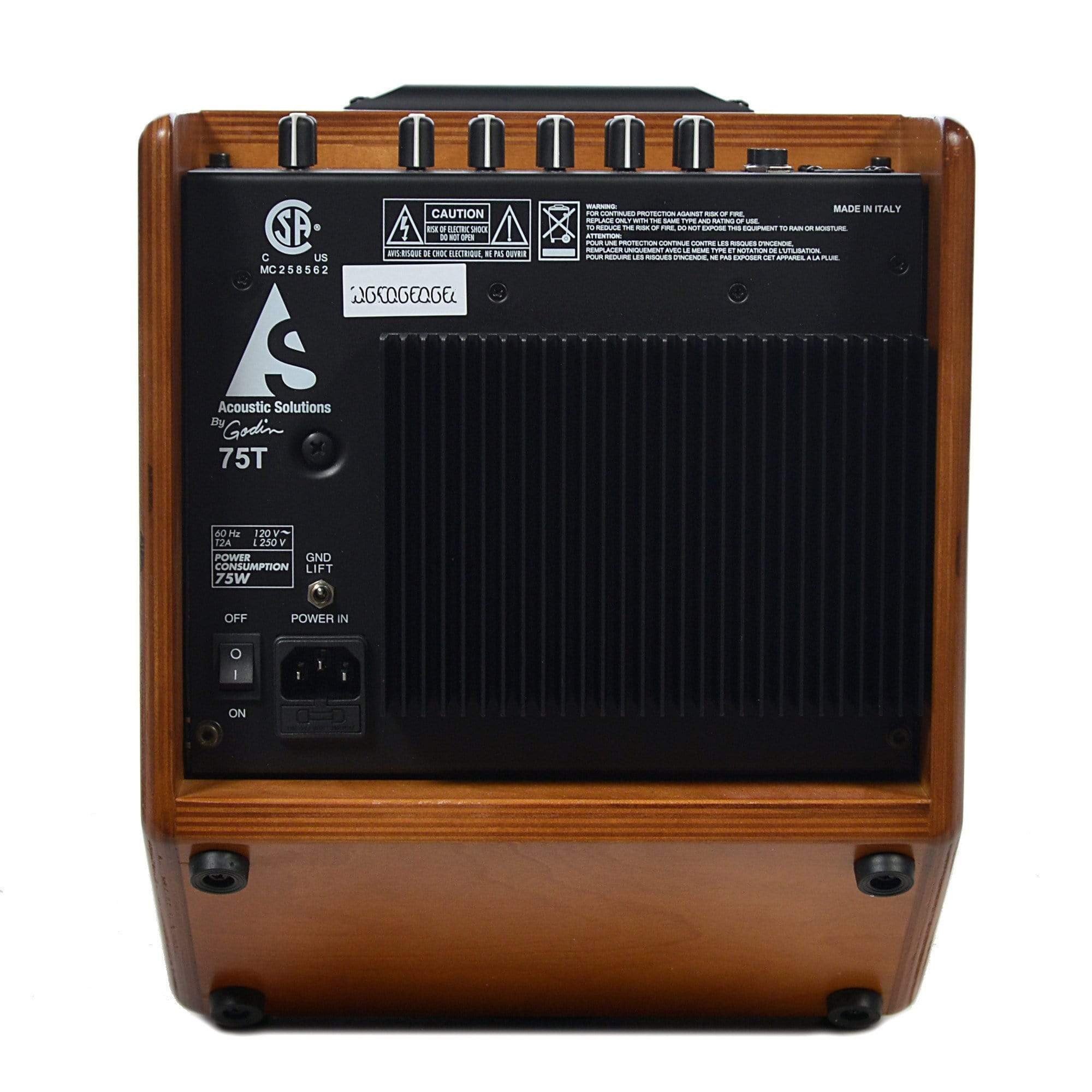 Acoustic Solutions ASG-75 75 Watt 2-Channel Acoustic Guitar Amplifier Wood Amps