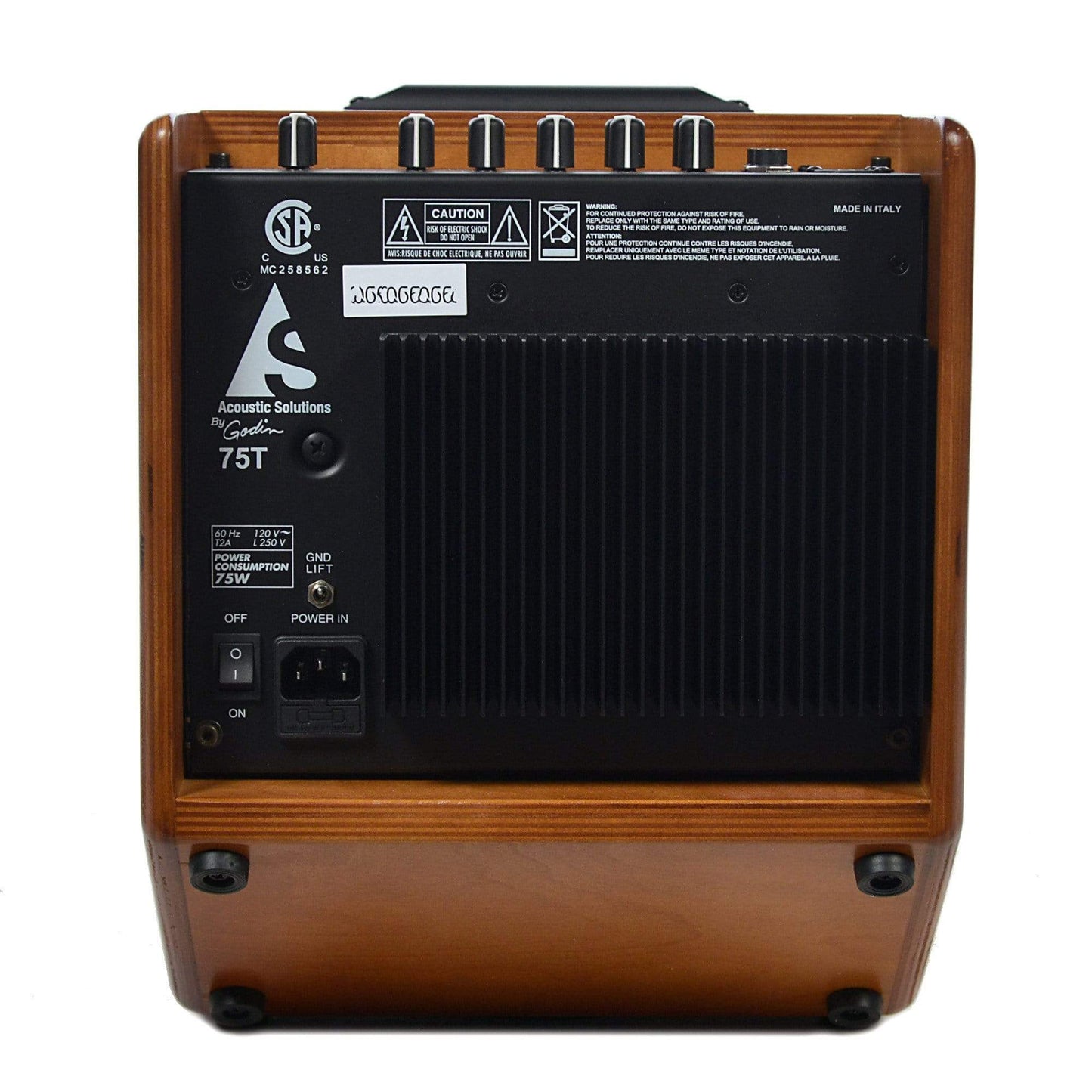 Acoustic Solutions ASG-75 75 Watt 2-Channel Acoustic Guitar Amplifier Wood Amps