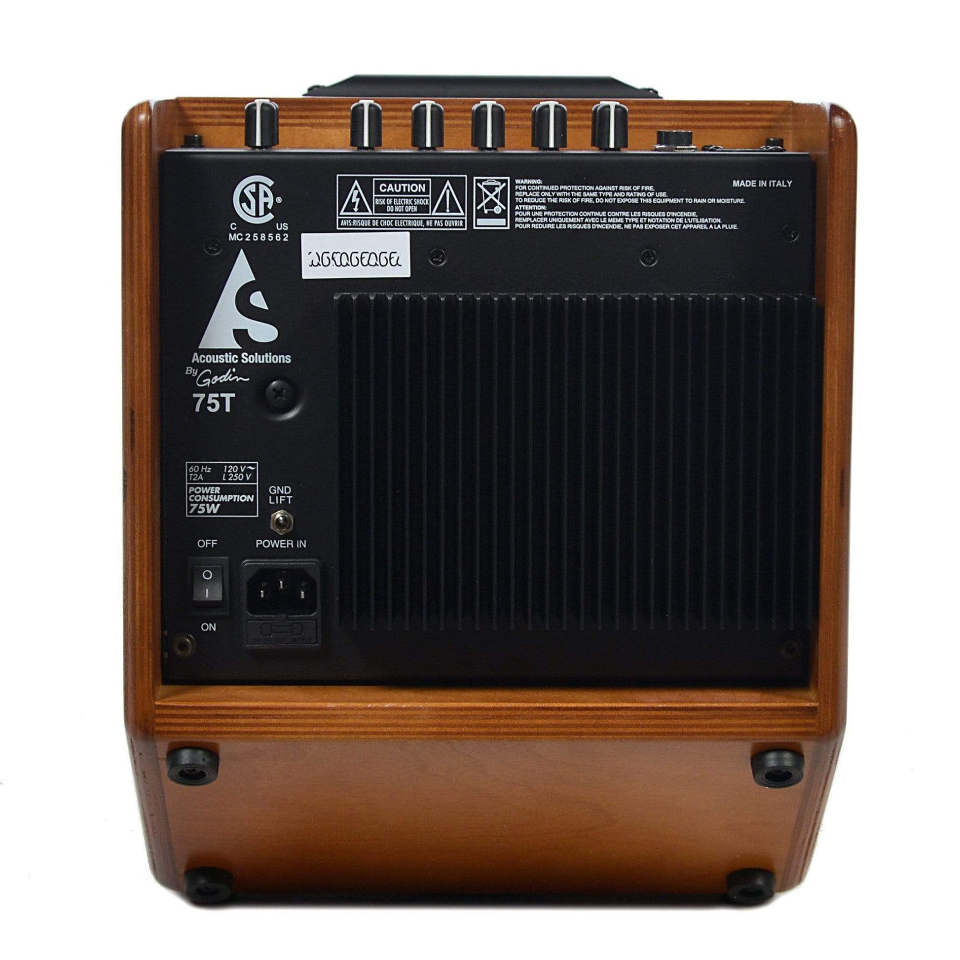Acoustic Solutions ASG-75 75 Watt 2-Channel Acoustic Guitar Amplifier Wood Amps