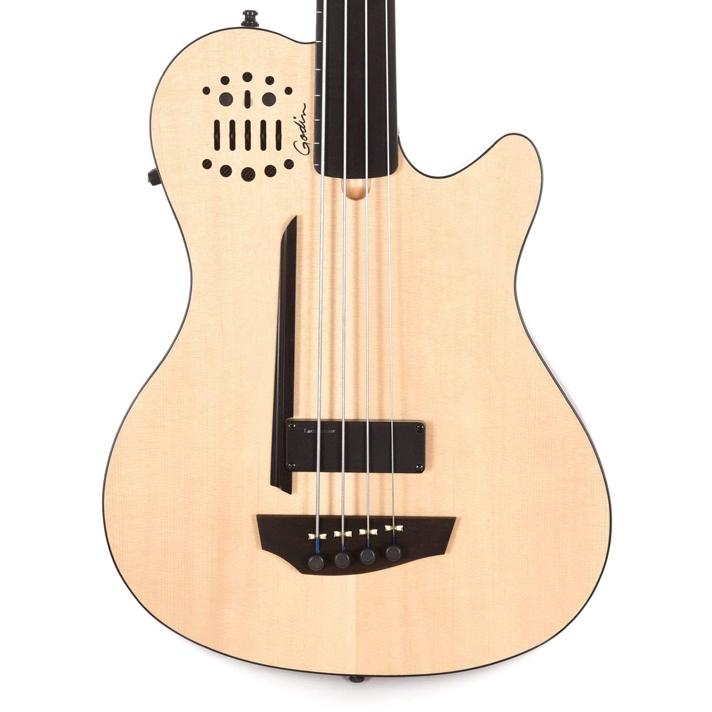 Godin A4 Ultra Semi-Acoustic Fretless 4-String Bass Natural Semi-Gloss Bass Guitars / 4-String
