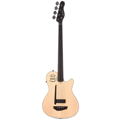 Godin A4 Ultra Semi-Acoustic Fretless 4-String Bass Natural Semi-Gloss Bass Guitars / 4-String
