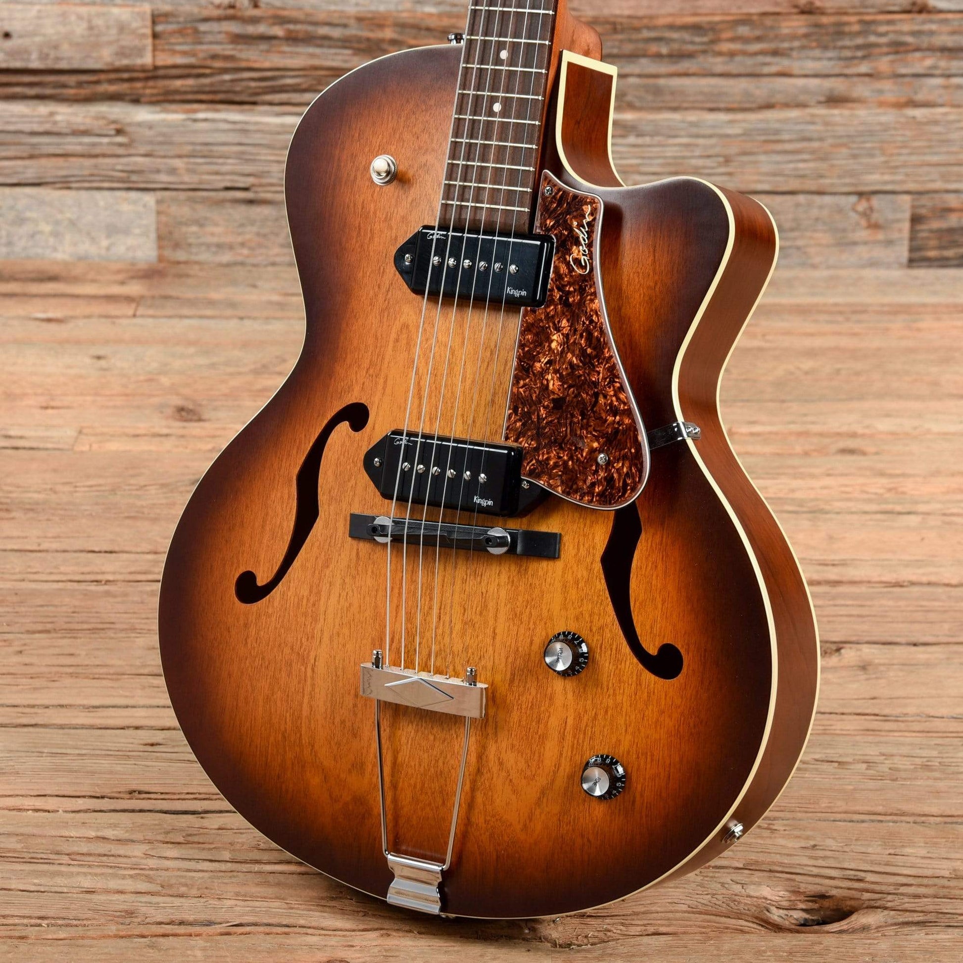 Godin 5th Avenue CW Kingpin II Cognac Burst Electric Guitars / Hollow Body