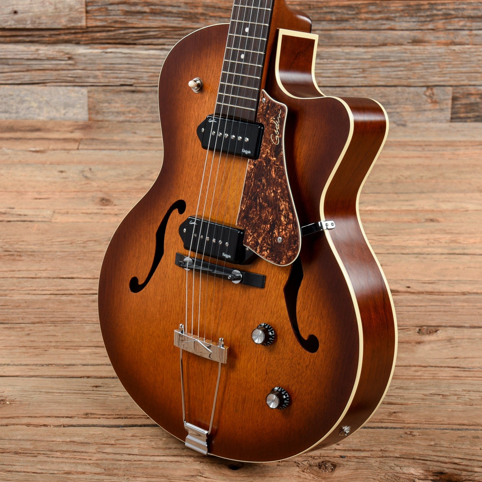 Godin 5th Avenue CW Kingpin II Cognac Burst Electric Guitars / Hollow Body