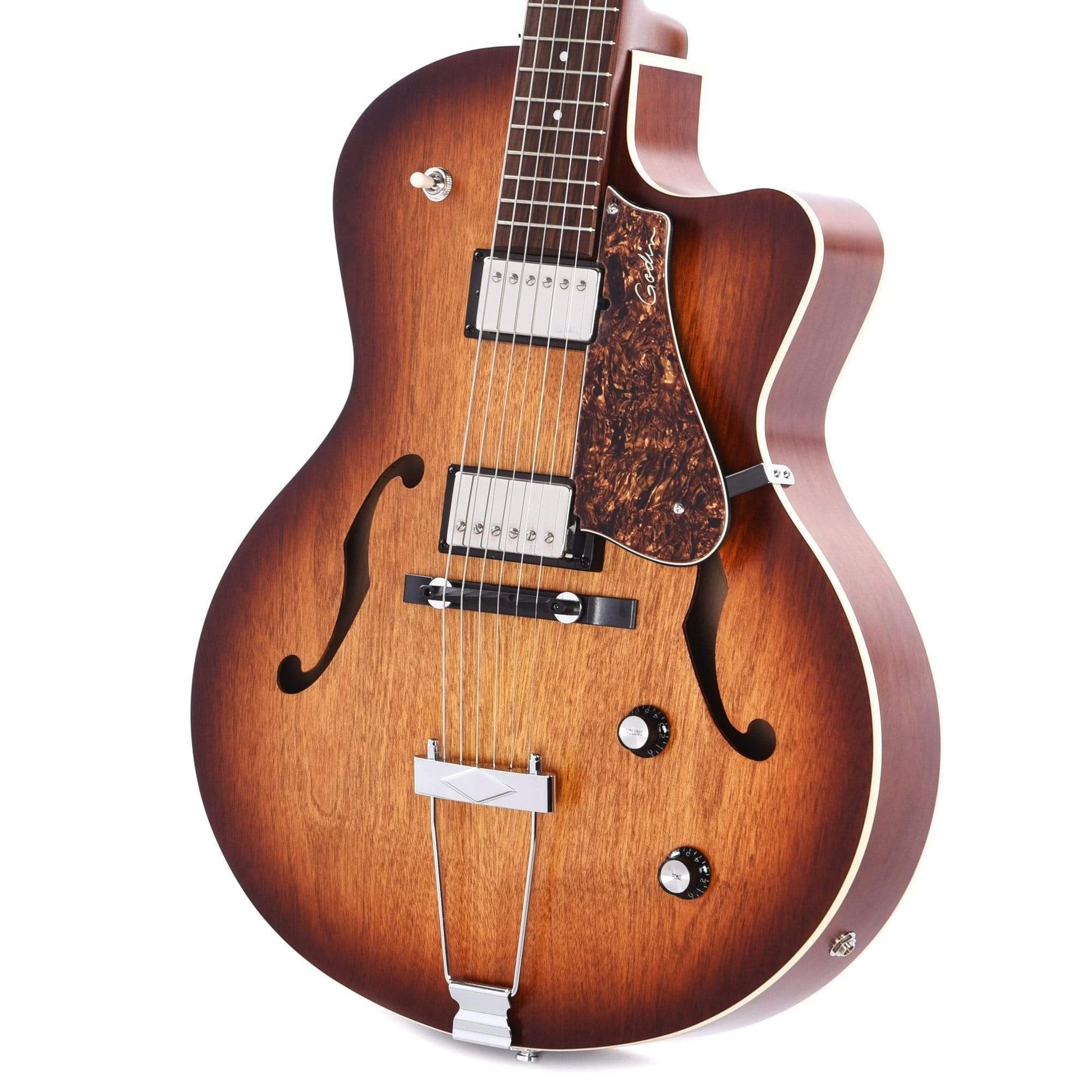 Godin 5th Avenue CW Kingpin II HB Cognac Burst Electric Guitars / Hollow Body