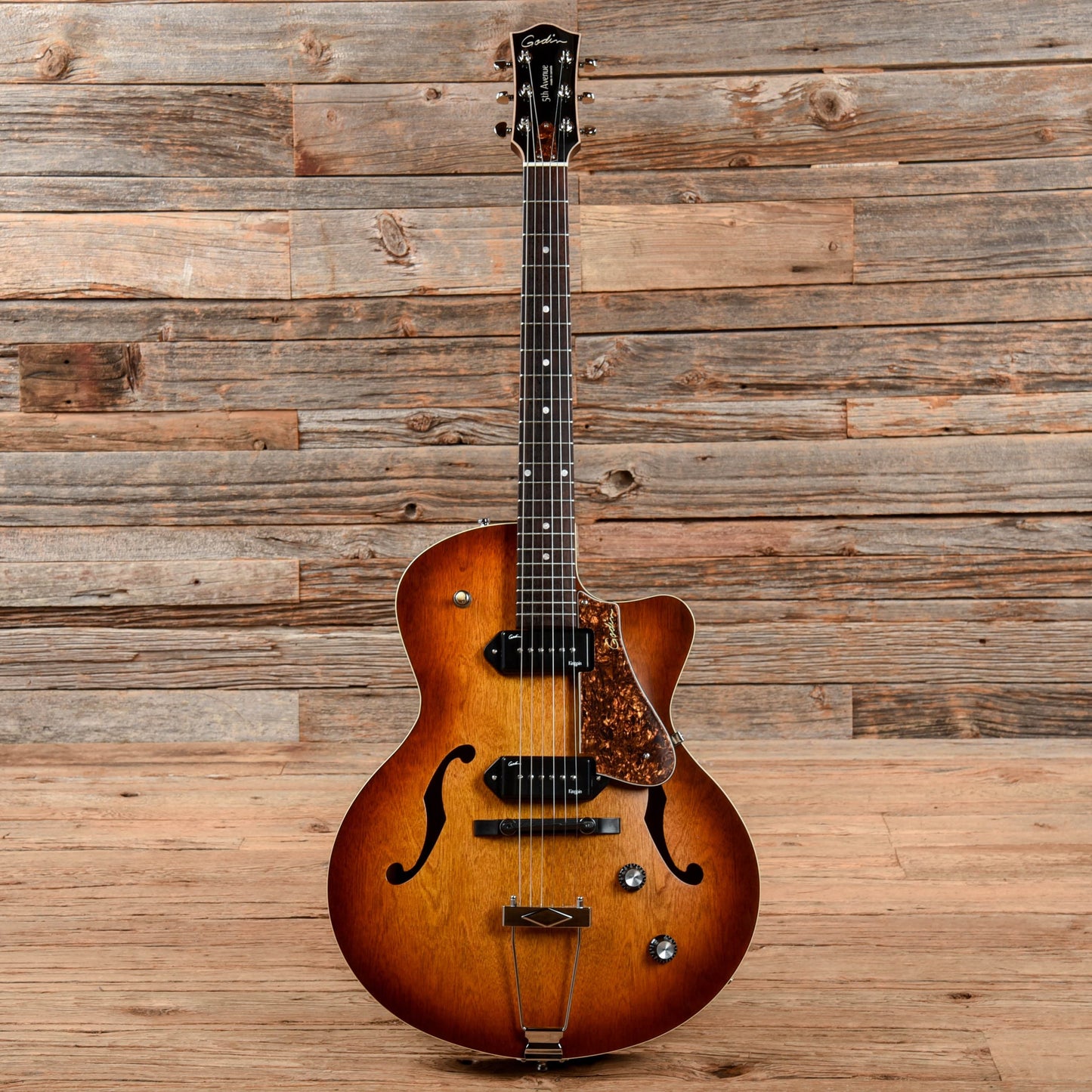 Godin Kingpin II Cognac Burst Electric Guitars / Semi-Hollow