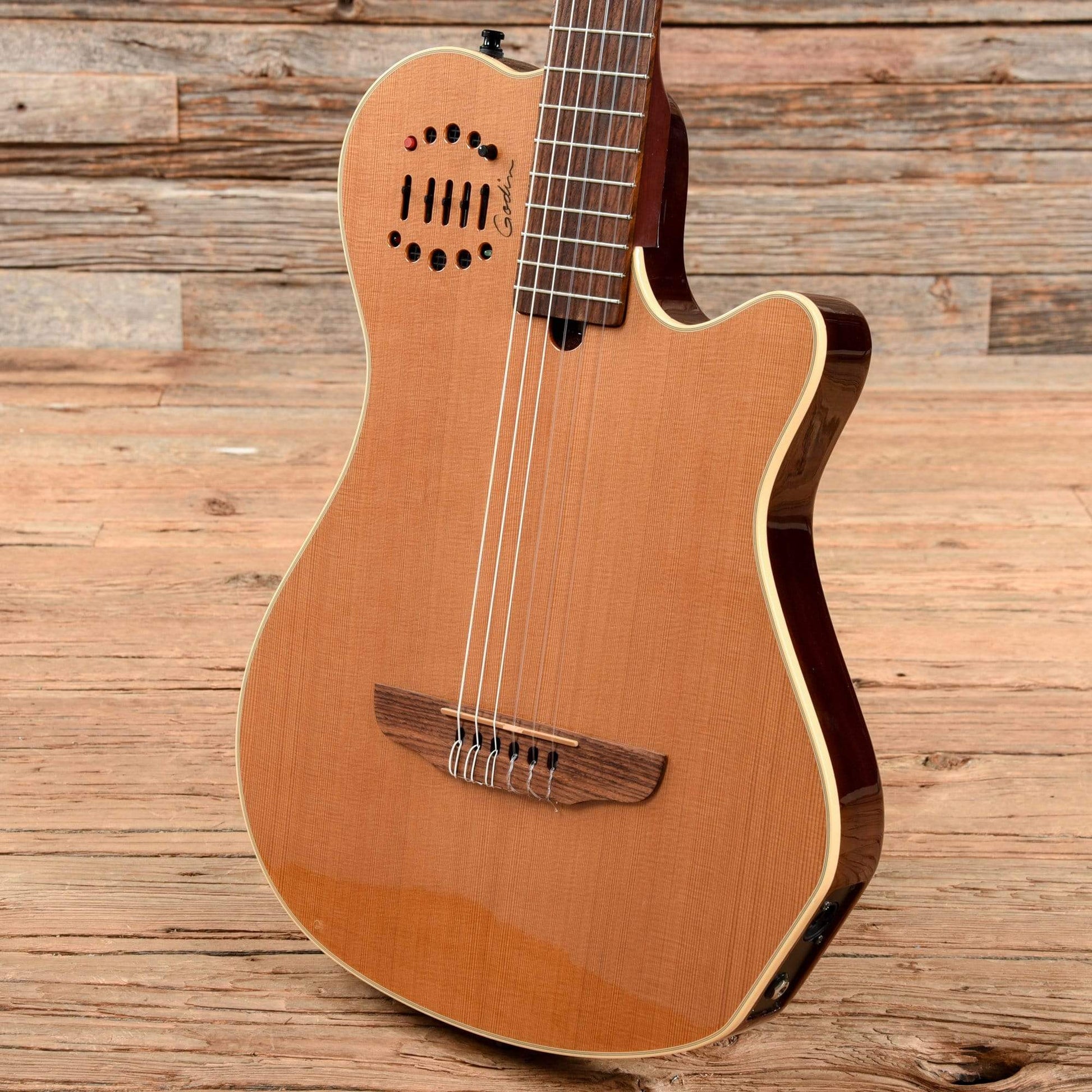 Godin Multiac Grand Concert Duet Ambiance Nylon Natural 2012 Electric Guitars / Solid Body