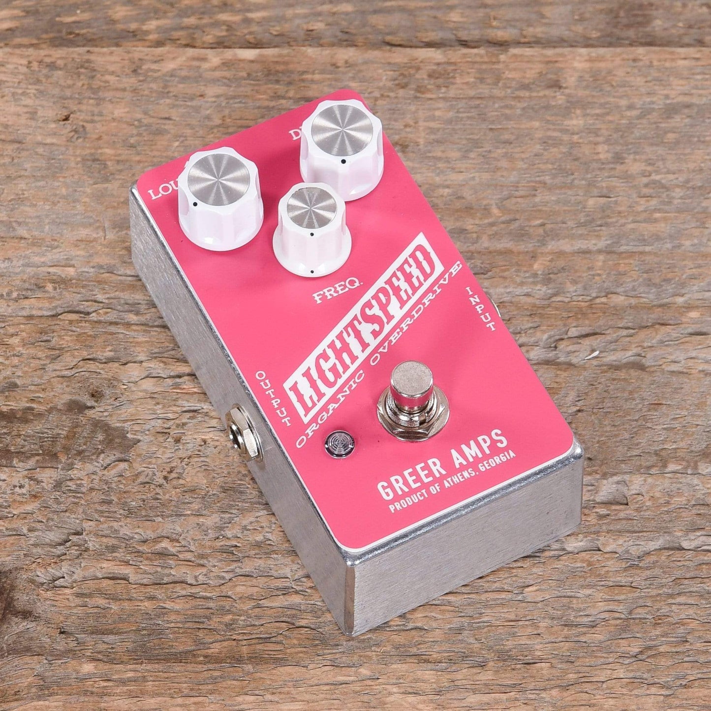 Greer Lightspeed Organic Overdrive Hot Pink and White Effects and Pedals / Overdrive and Boost