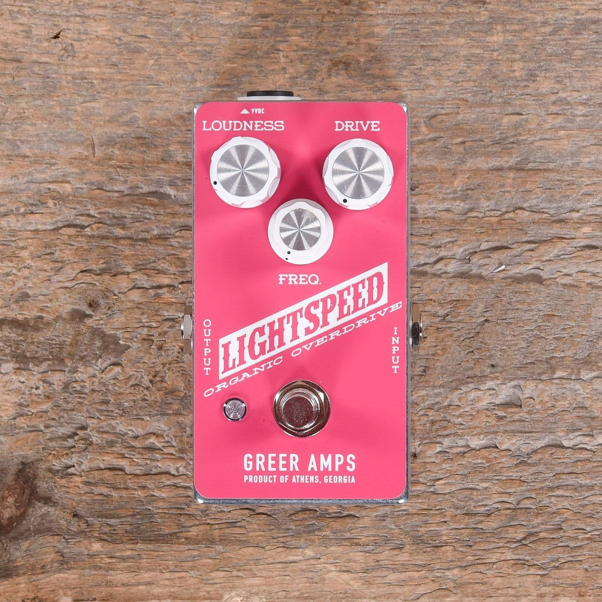 Greer Lightspeed Organic Overdrive Hot Pink and White Effects and Pedals / Overdrive and Boost