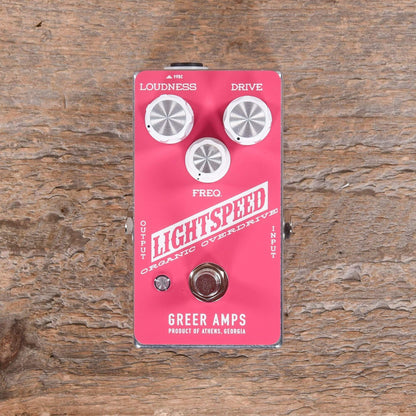 Greer Lightspeed Organic Overdrive Hot Pink and White Effects and Pedals / Overdrive and Boost