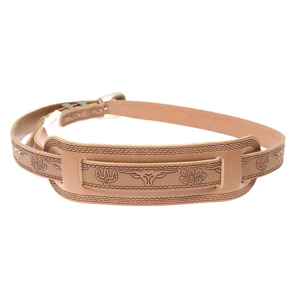 Gretsch G6332 Tooled Leather Jeweled Buckle Guitar Strap Russet Accessories / Straps