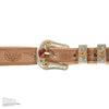 Gretsch G6332 Tooled Leather Jeweled Buckle Guitar Strap Russet Accessories / Straps