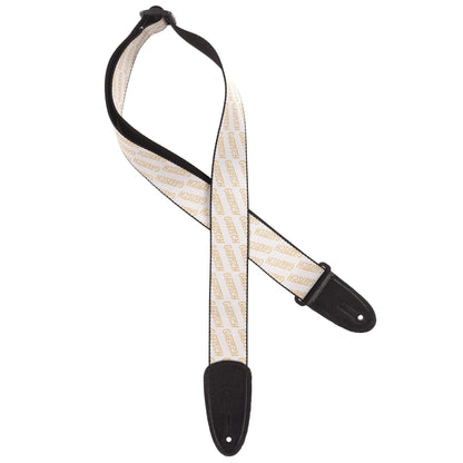 Gretsch Logo White/Gold Strap Accessories / Straps
