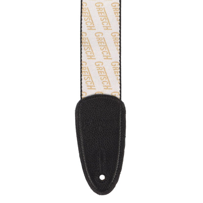 Gretsch Logo White/Gold Strap Accessories / Straps