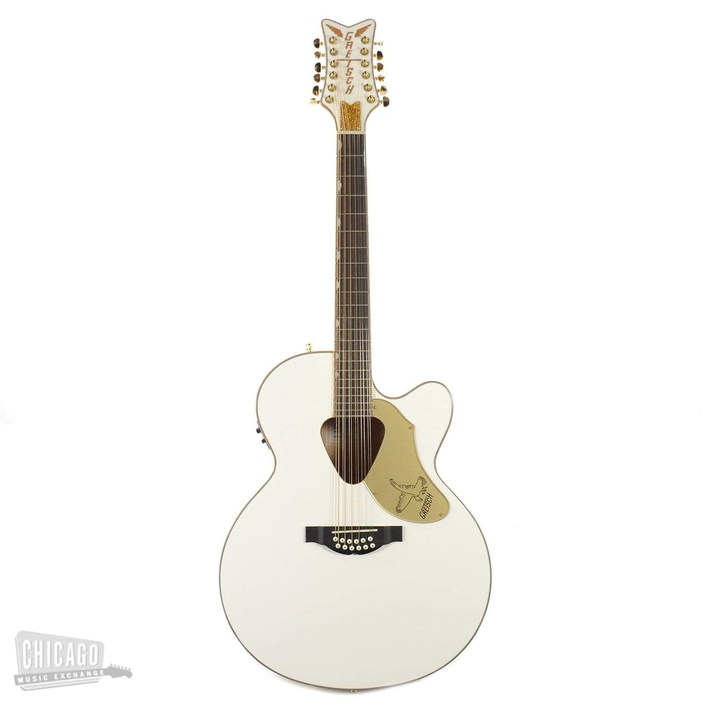 Gretsch G5022CWFE-12 Rancher Falcon Jumbo 12-String Cutaway Fishman Isys+ White Acoustic Guitars / 12-String