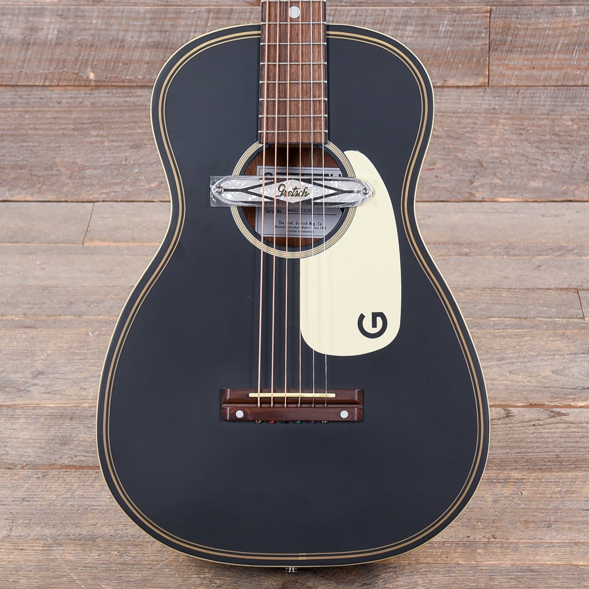 Gretsch G9520E Gin Rickey Acoustic/Electric Smokestack Black w/Soundhole Pickup Acoustic Guitars / Built-in Electronics