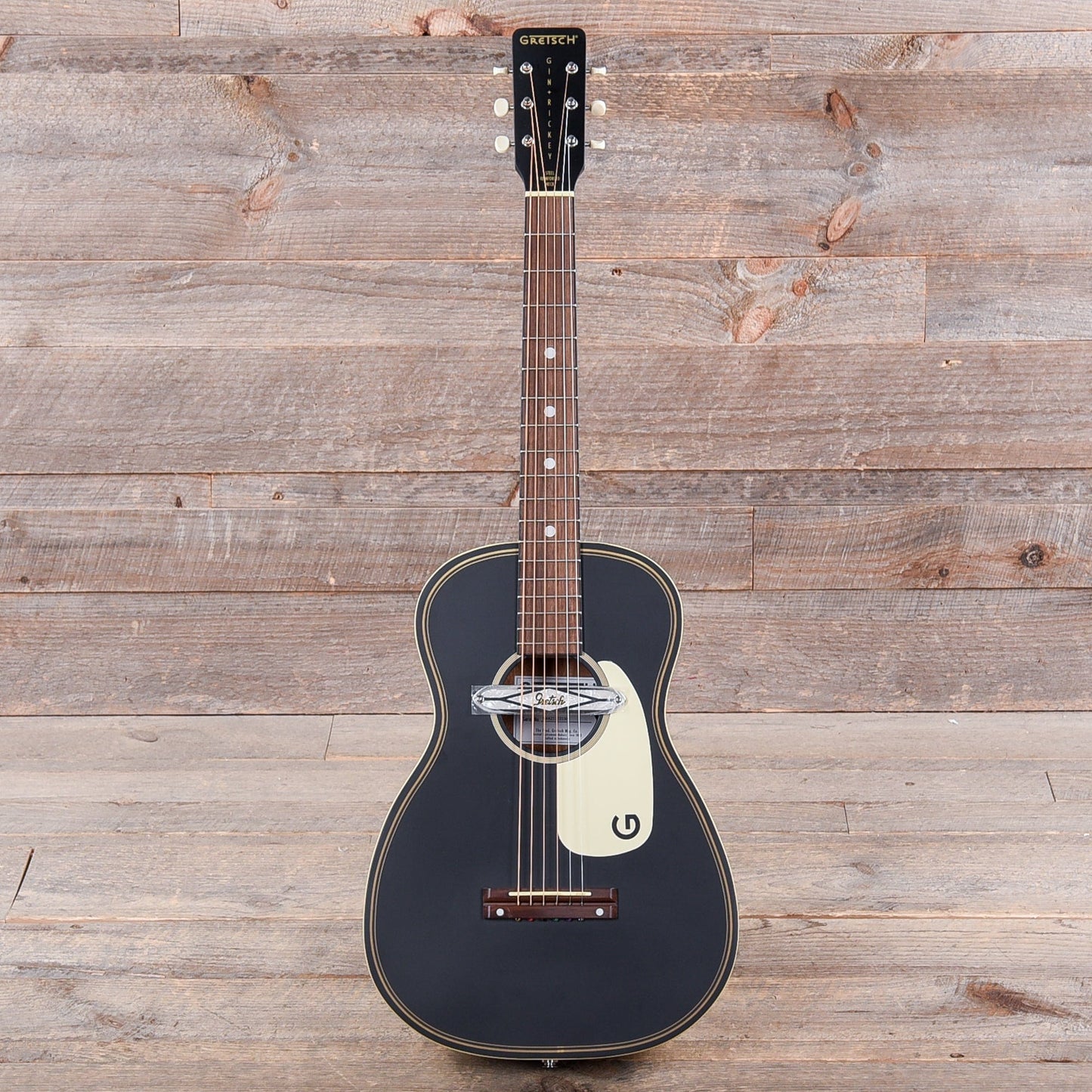 Gretsch G9520E Gin Rickey Acoustic/Electric Smokestack Black w/Soundhole Pickup Acoustic Guitars / Built-in Electronics