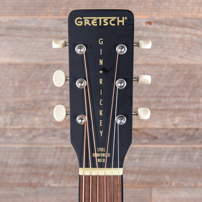 Gretsch G9520E Gin Rickey Acoustic/Electric Smokestack Black w/Soundhole Pickup Acoustic Guitars / Built-in Electronics