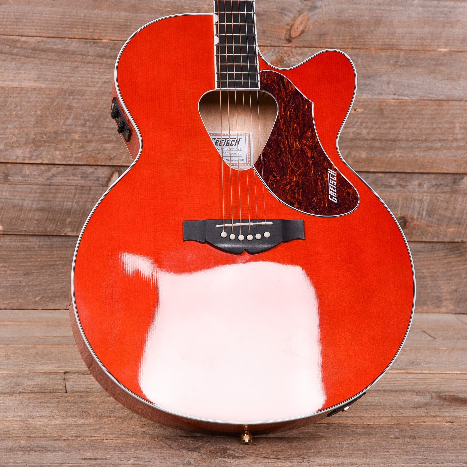 Gretsch G5022CE Rancher Jumbo Cutaway Orange Acoustic Guitars / Jumbo