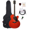 Gretsch G5022CE Rancher Jumbo Cutaway Orange w/Gig Bag, Tuner, (1) Cable, Picks and Strings Bundle Acoustic Guitars / Jumbo