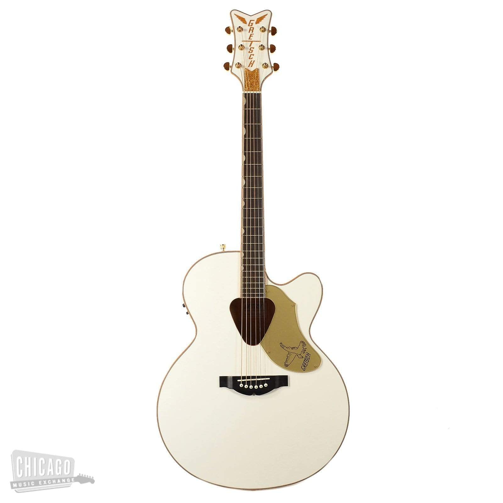 Gretsch G5022CWFE Rancher Falcon Jumbo Cutaway w/Fishman Isys+ White Acoustic Guitars / Jumbo
