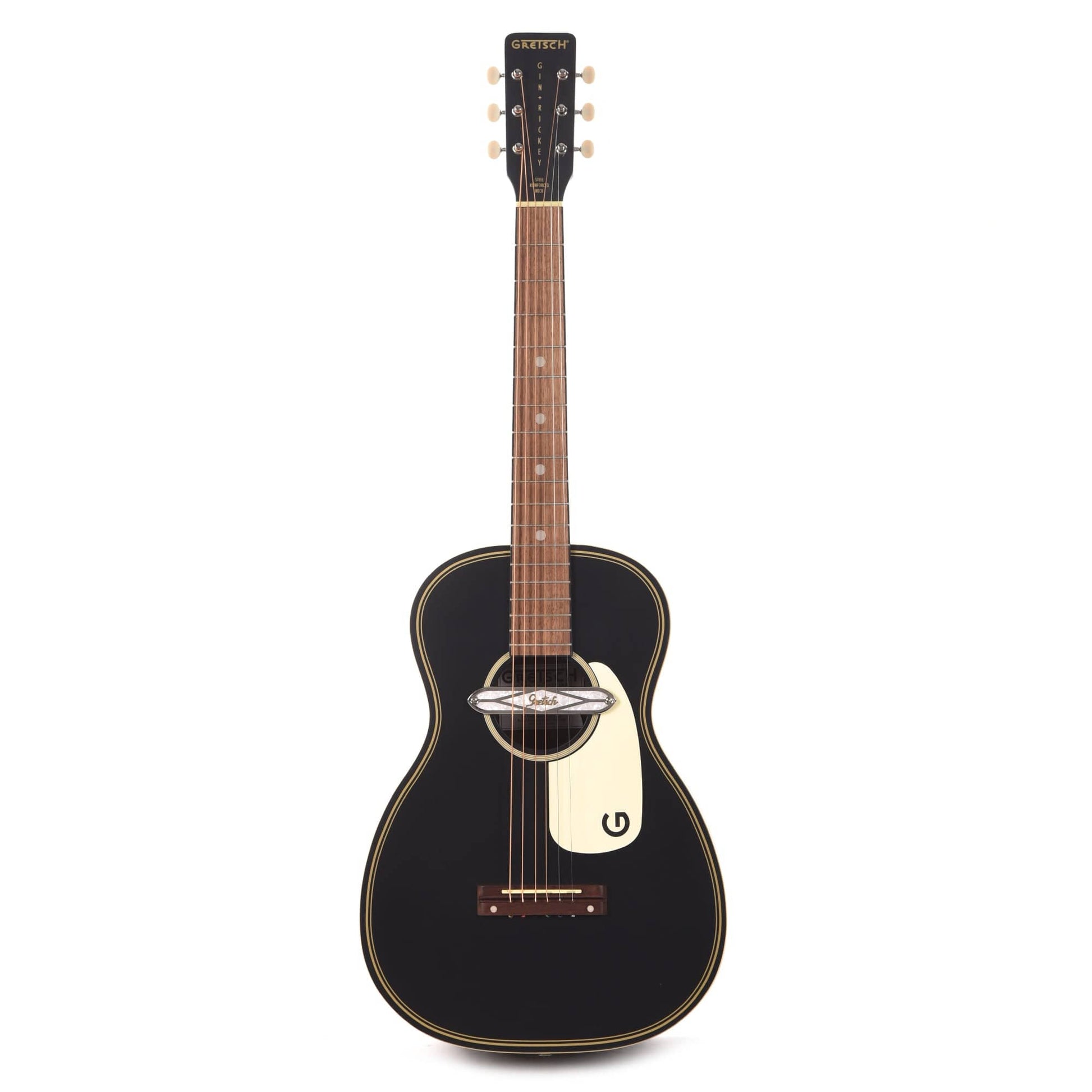 Gretsch G9520E Gin Rickey Acoustic/Electric Smokestack Black w/Soundhole Pickup Acoustic Guitars / Parlor