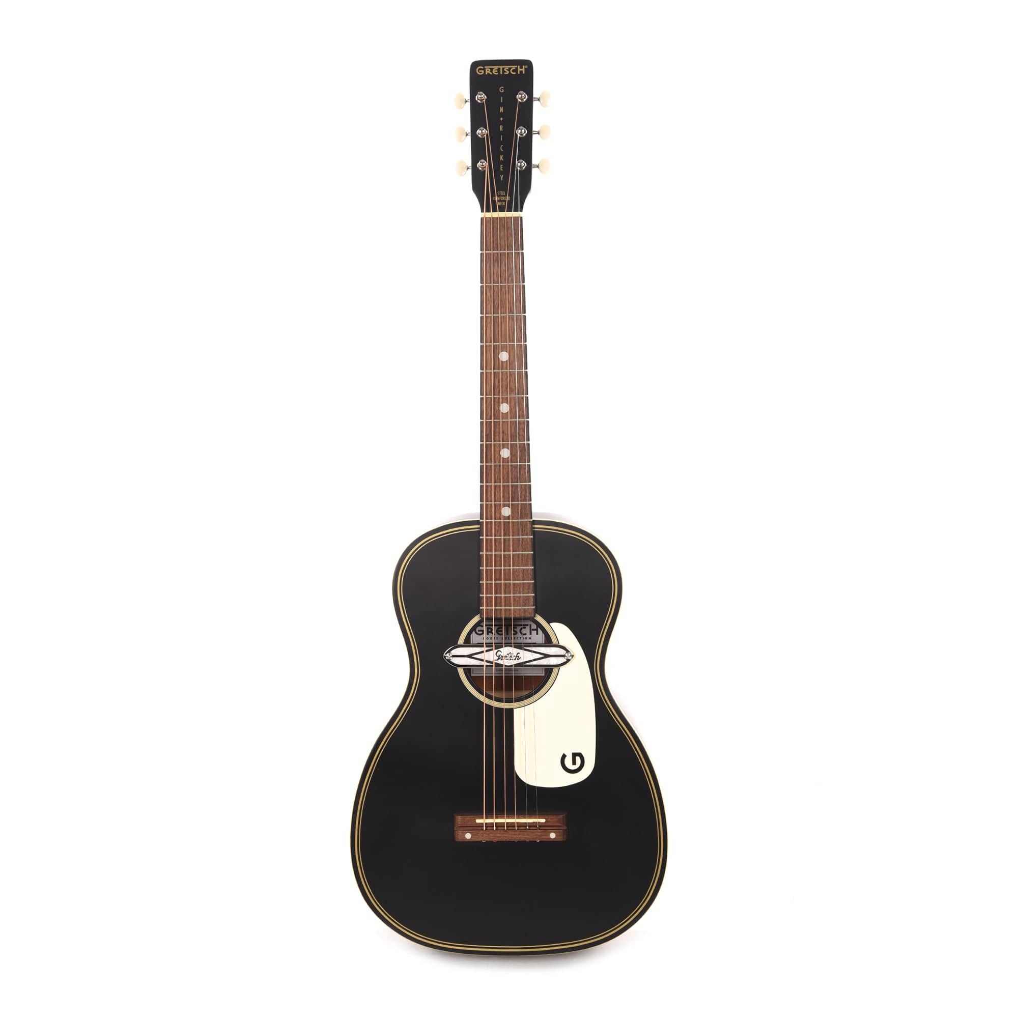 Gretsch G9520E Gin Rickey Acoustic/Electric Smokestack Black w/Soundhole Pickup Acoustic Guitars / Parlor
