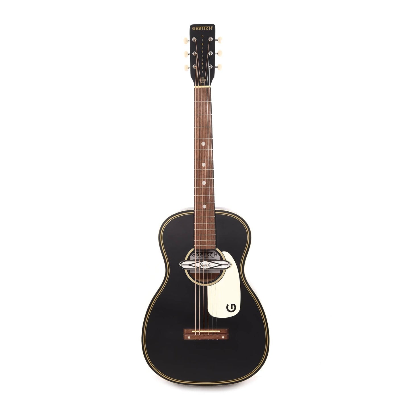 Gretsch G9520E Gin Rickey Acoustic/Electric Smokestack Black w/Soundhole Pickup Acoustic Guitars / Parlor