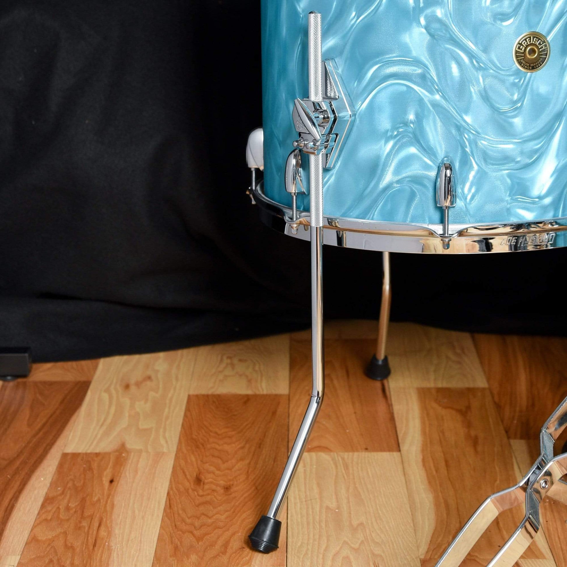Gretsch Broadkaster 10/12/16/22 4pc. Drum Kit Aqua Satin Flame Drums and Percussion / Acoustic Drums / Full Acoustic Kits
