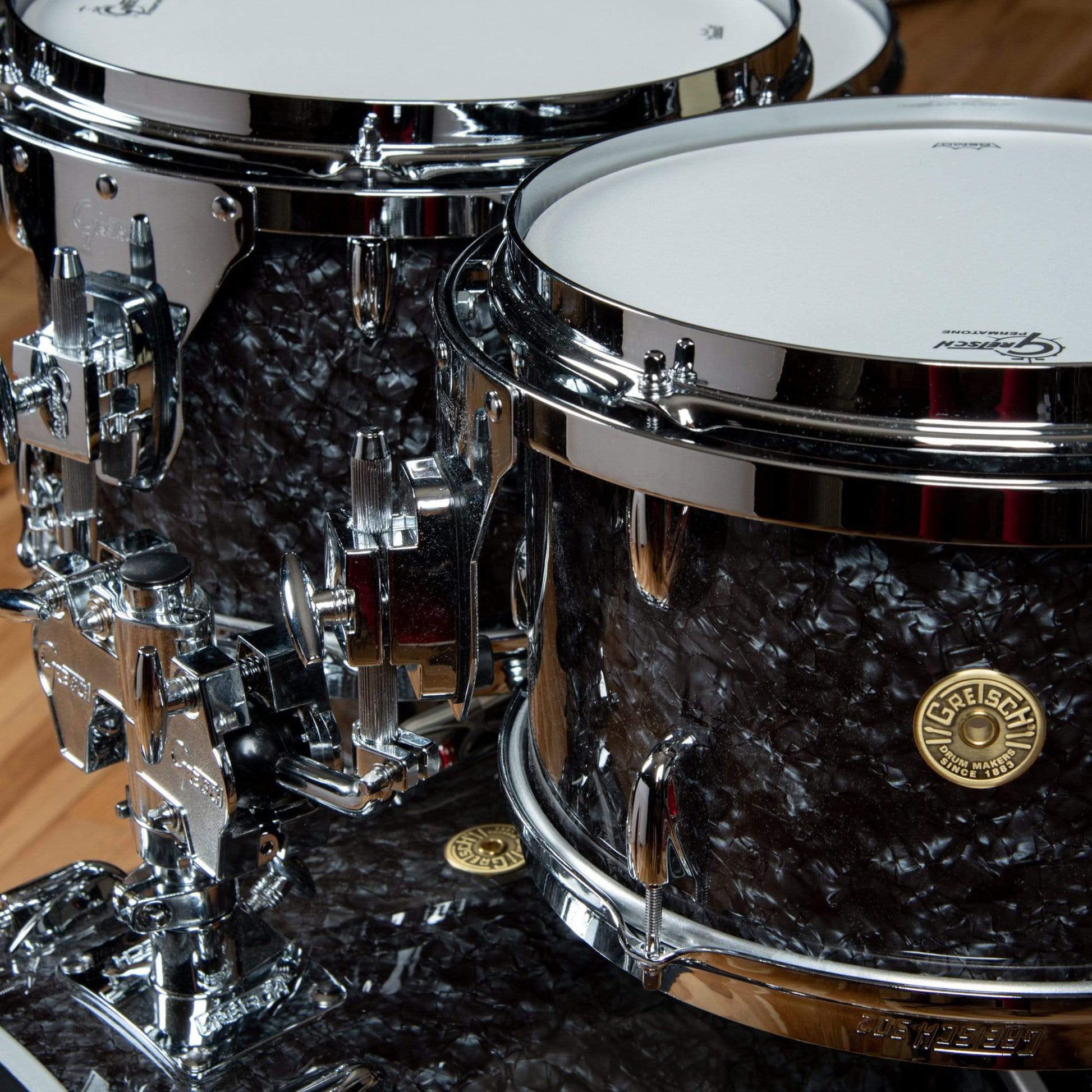 Gretsch Broadkaster 12/13/16/18/22 5pc. Drum Kit Deep Black Marine Pearl Drums and Percussion / Acoustic Drums / Full Acoustic Kits