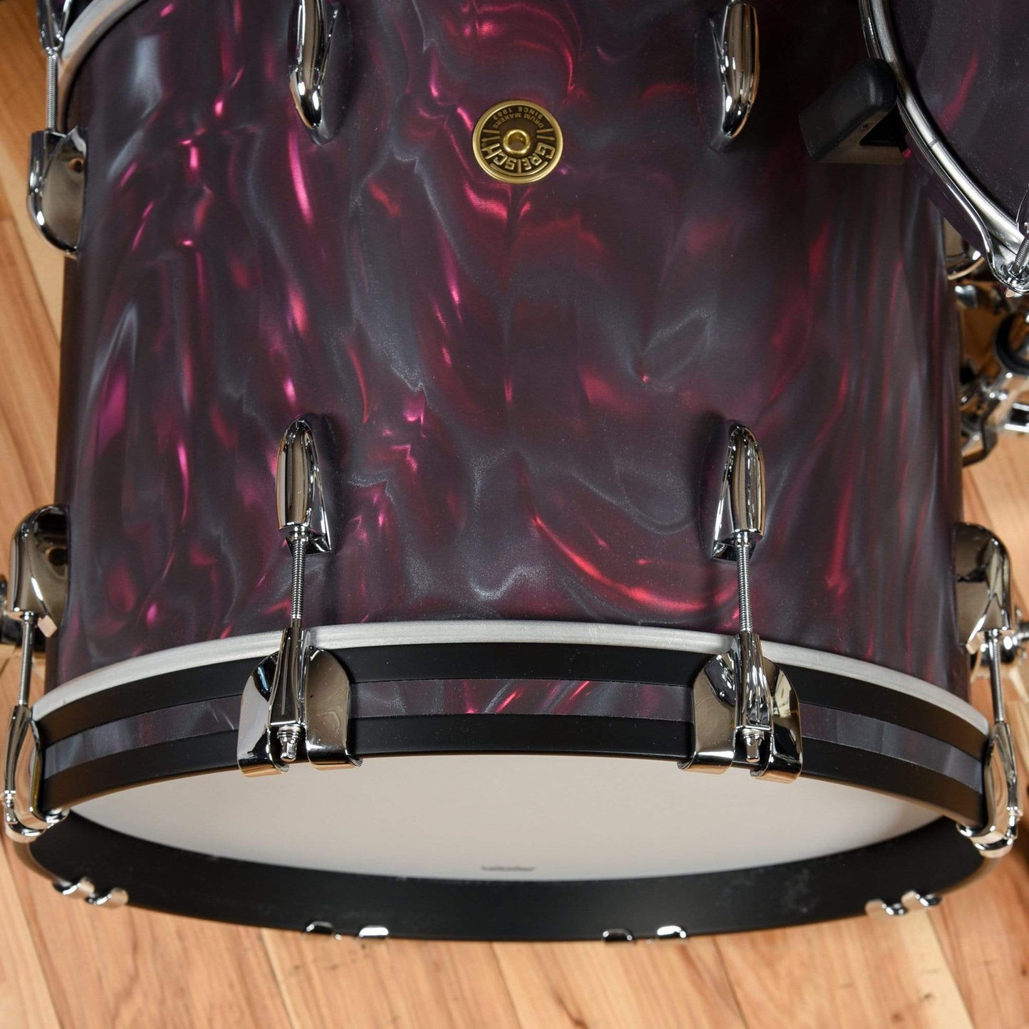 Gretsch Broadkaster 12/14/18 3pc. Drum Kit Black Satin Flame Drums and Percussion / Acoustic Drums / Full Acoustic Kits