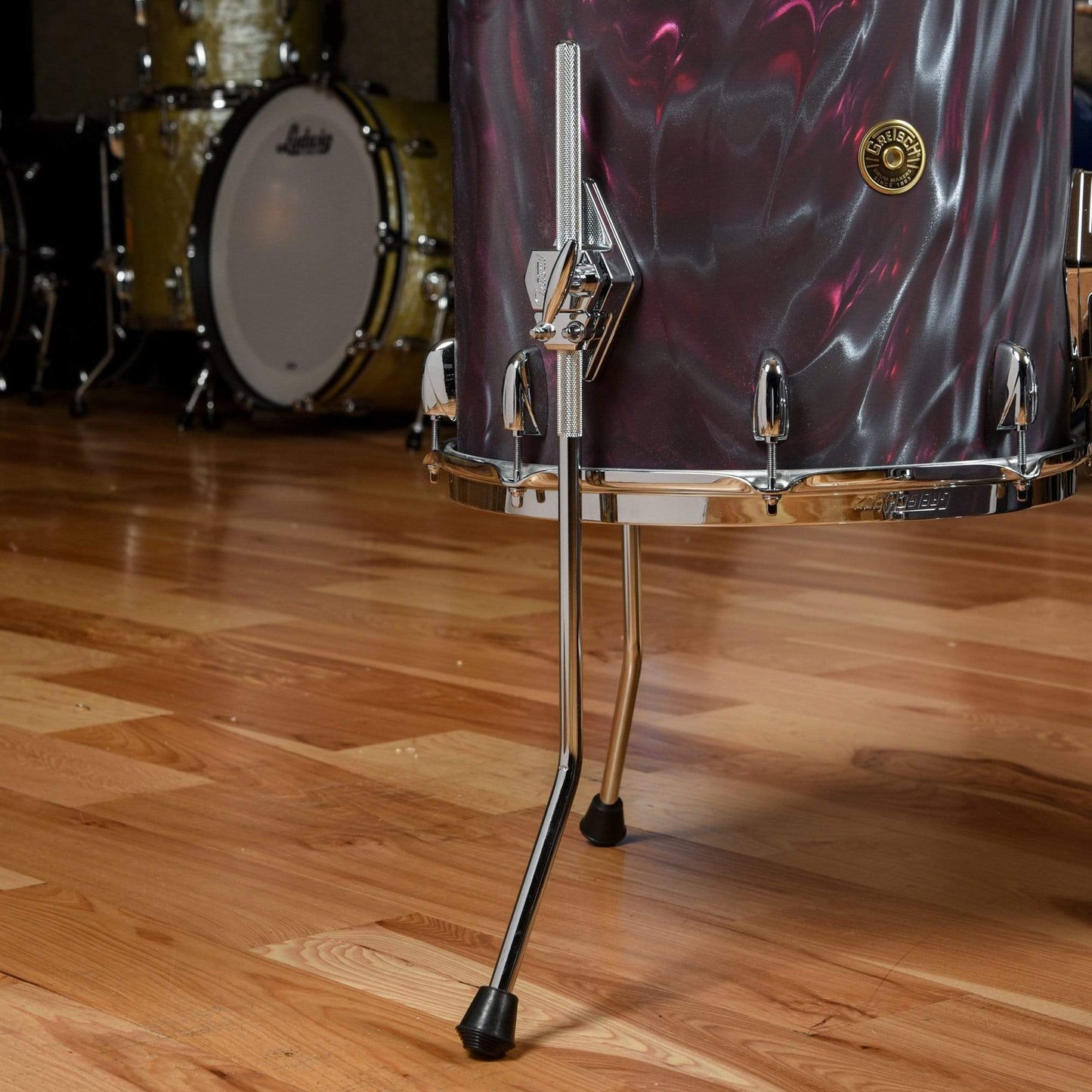 Gretsch Broadkaster 12/14/18 3pc. Drum Kit Black Satin Flame Drums and Percussion / Acoustic Drums / Full Acoustic Kits