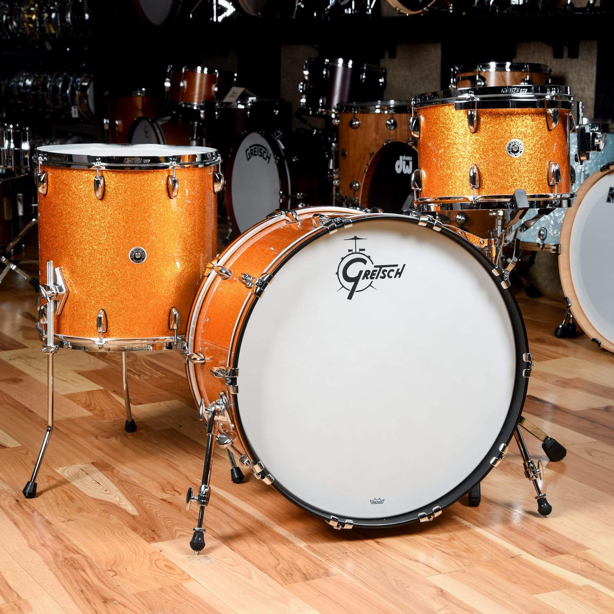 Gretsch Brooklyn 13/16/24 3pc. Drum Kit Gold Sparkle – Chicago Music ...