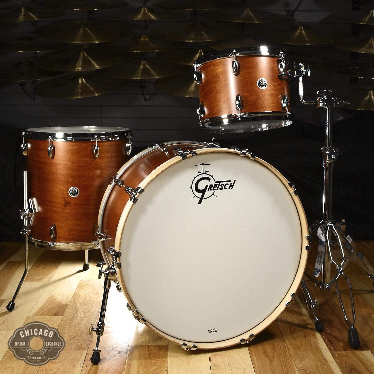 Gretsch Brooklyn 13/16/24 3pc. Drum Kit Satin Mahogany Drums and Percussion / Acoustic Drums / Full Acoustic Kits