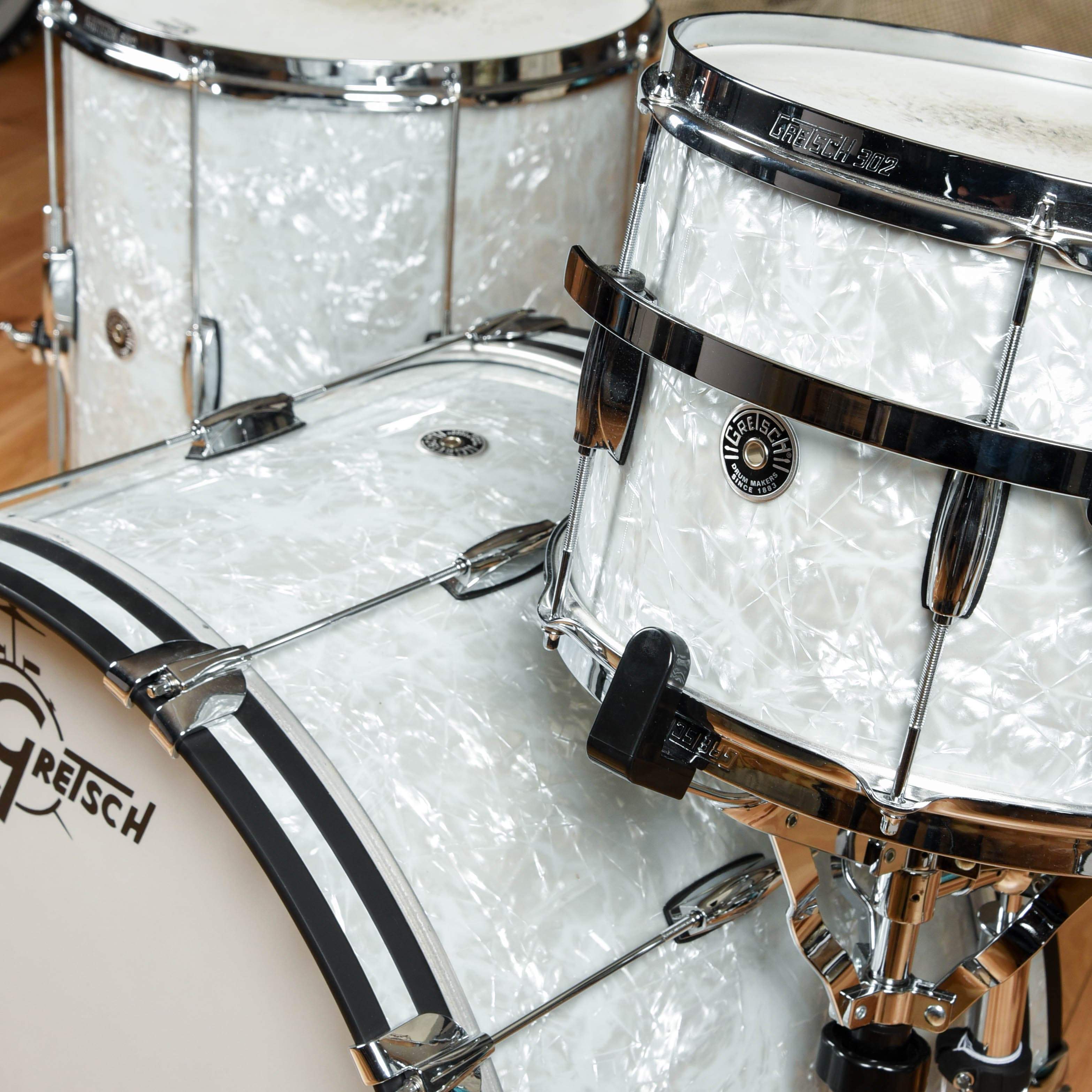 Gretsch Brooklyn Heritage 13/16/24 3pc. Drum Kit '60s Marine Pearl Drums and Percussion / Acoustic Drums / Full Acoustic Kits