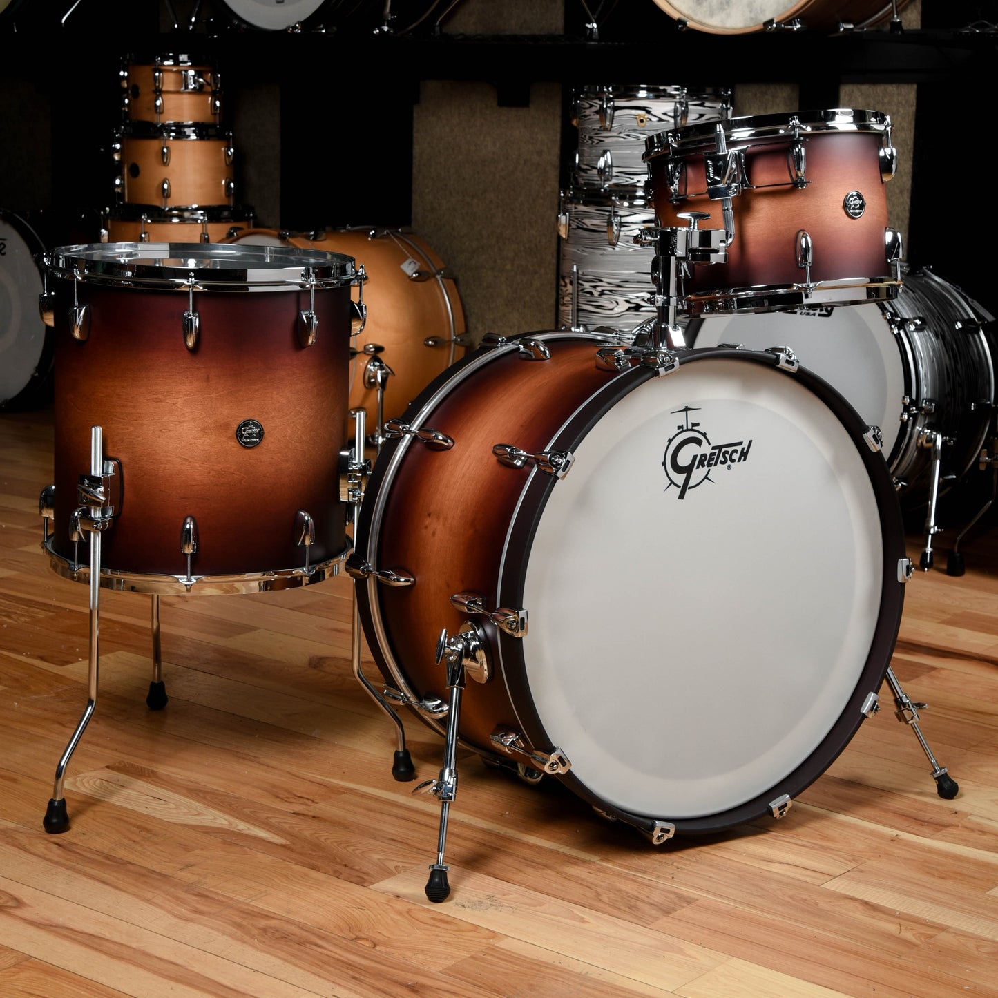 Gretsch Renown 13/16/24 3pc. Drum Kit Satin Tobacco Burst Drums and Percussion / Acoustic Drums / Full Acoustic Kits
