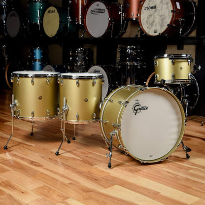 Gretsch USA Custom 13/16/18/24 4pc. Drum Kit Gold Mist Satin Drums and Percussion / Acoustic Drums / Full Acoustic Kits