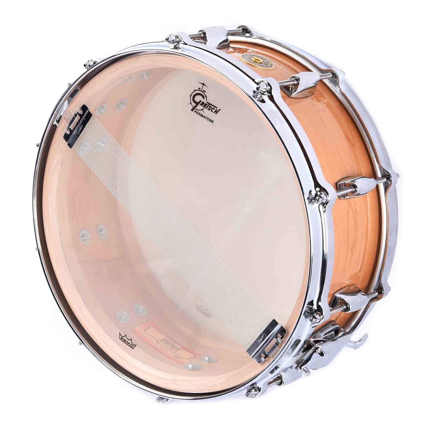Gretsch 5.5x14 USA Custom Solid Maple Snare Drum Millennium Maple Gloss Lacquer Drums and Percussion / Acoustic Drums / Snare