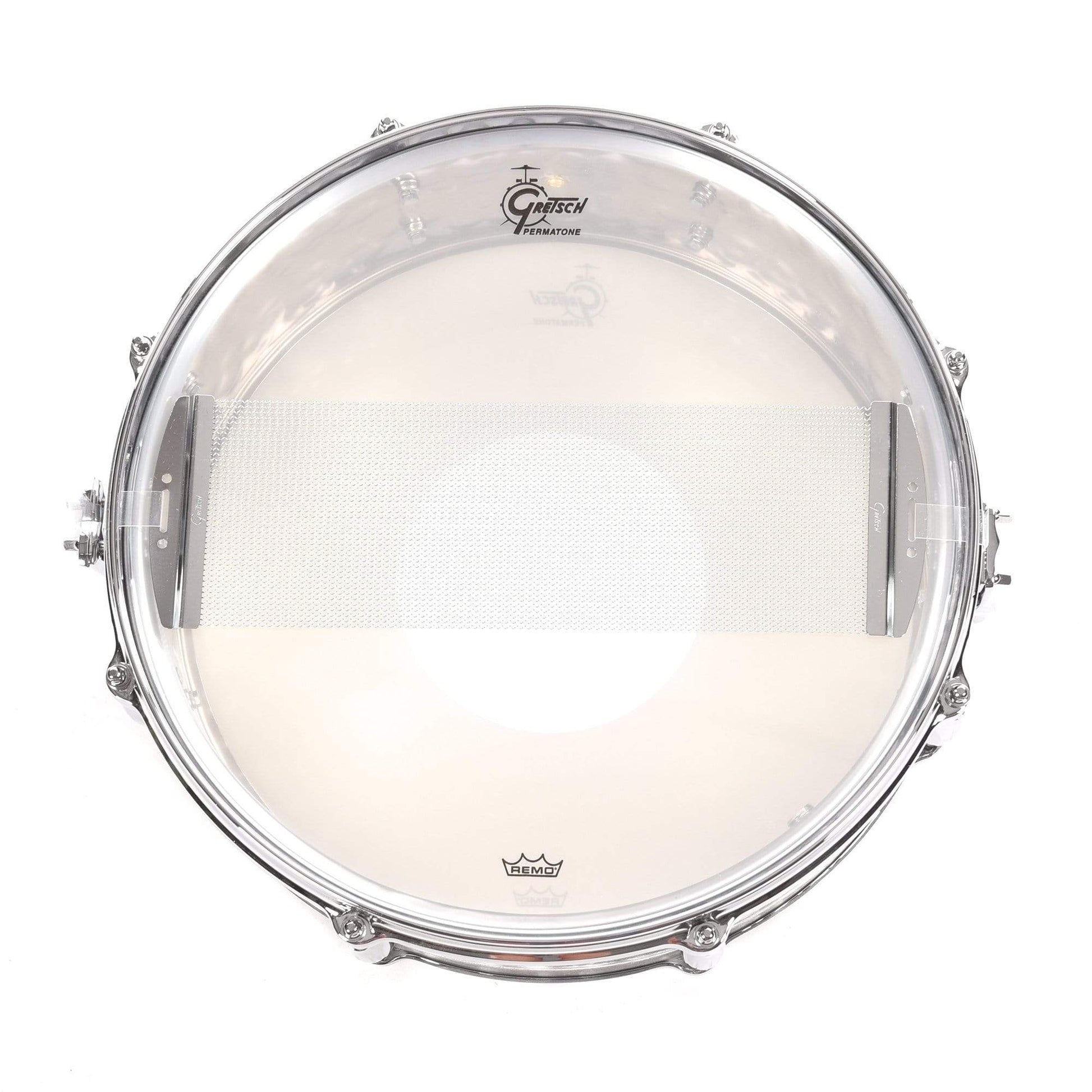 Gretsch 5x14 USA Custom Hammered Chrome Over Brass Snare Drum Drums and Percussion / Acoustic Drums / Snare