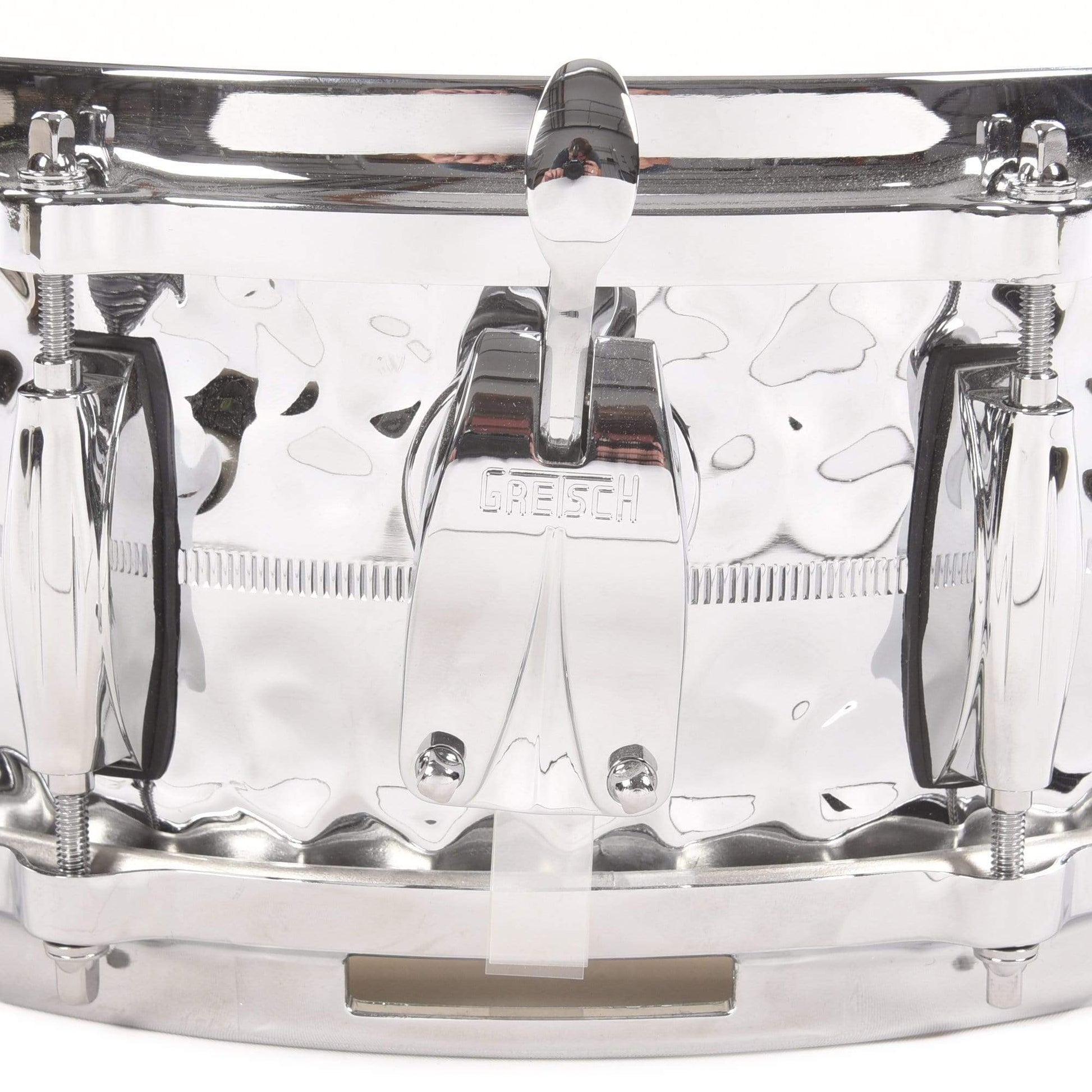 Gretsch 5x14 USA Custom Hammered Chrome Over Brass Snare Drum Drums and Percussion / Acoustic Drums / Snare
