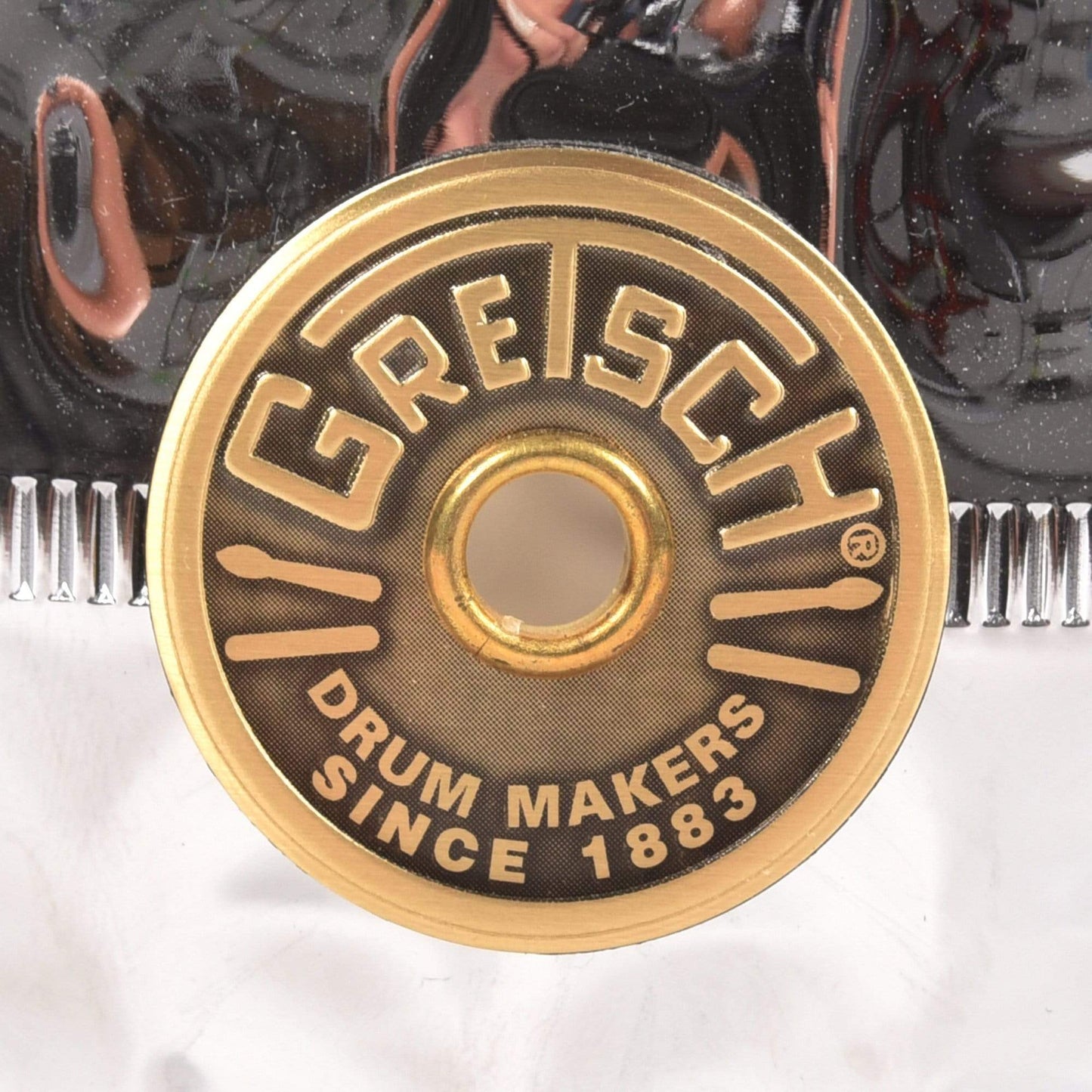 Gretsch 5x14 USA Custom Hammered Chrome Over Brass Snare Drum Drums and Percussion / Acoustic Drums / Snare