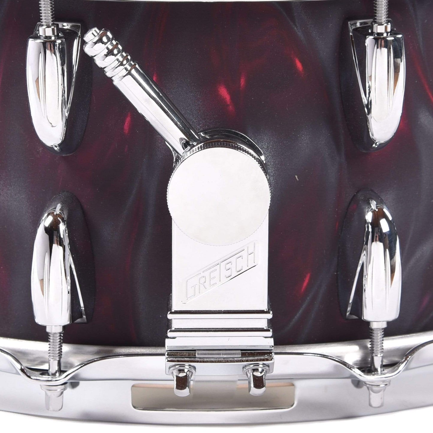 Gretsch 6.5x14 Broadkaster 20-Lug Snare Drum Black Satin Flame Drums and Percussion / Acoustic Drums / Snare